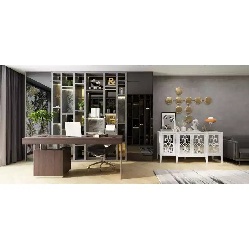 Credenza cassettiera mobile contenitore in legno bianco per l'organizzazione della casa