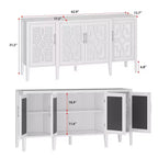 Credenza cassettiera mobile contenitore in legno bianco per l'organizzazione della casa