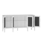 Credenza cassettiera mobile contenitore in legno bianco per l'organizzazione della casa