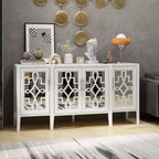 Credenza cassettiera mobile contenitore in legno bianco per l'organizzazione della casa