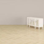 Credenza cassettiera mobile contenitore in legno bianco per l'organizzazione della casa