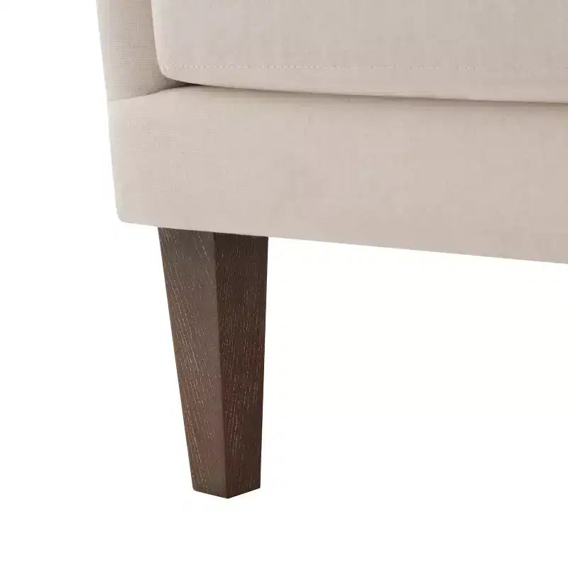 Poltrona club alta 41" in microfibra contemporanea con schienale ad ali d'uccello