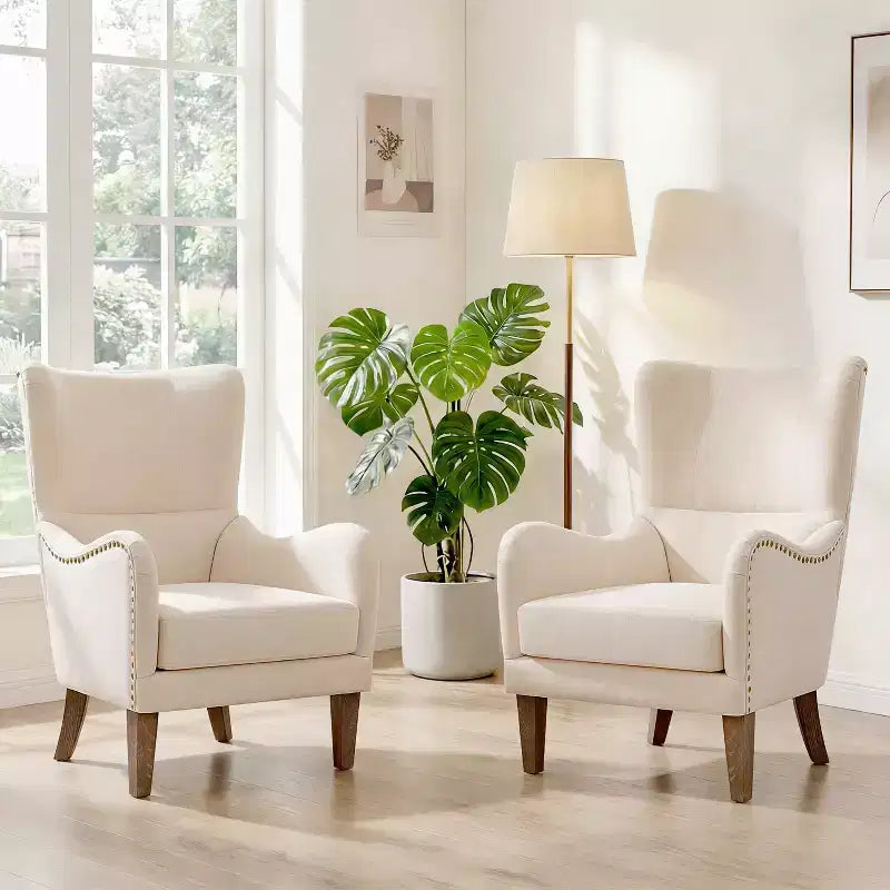 Christopher Knight Home Salerno Contemporary Microfiber Wingback 41 High Back Club Chair
