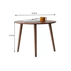 Tavolino da caffè ovale Mid-Century Modern 33.46 W in legno massello di rovere con tre gambe