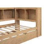 Letto a giorno matrimoniale dal design moderno con letto estraibile, armadietti e porte USB