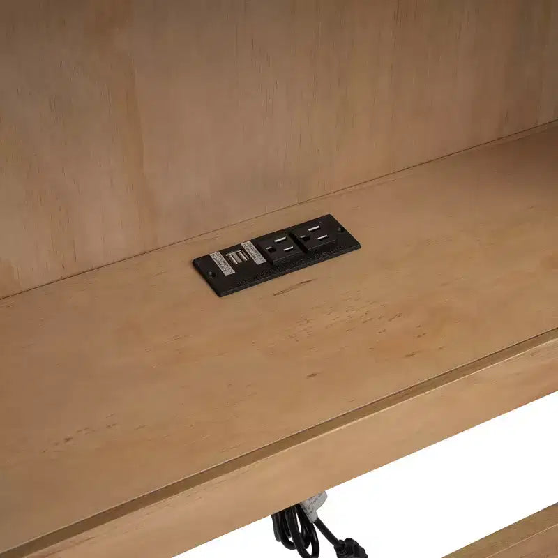 Letto a giorno matrimoniale dal design moderno con letto estraibile, armadietti e porte USB