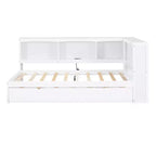 Letto a giorno matrimoniale dal design moderno con letto estraibile, armadietti e porte USB