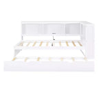 Letto a giorno matrimoniale dal design moderno con letto estraibile, armadietti e porte USB
