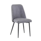 Sedia da pranzo imbottita in similpelle stile Mid-Century Modern