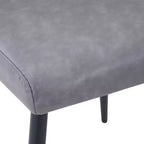 Sedia da pranzo imbottita in similpelle stile Mid-Century Modern
