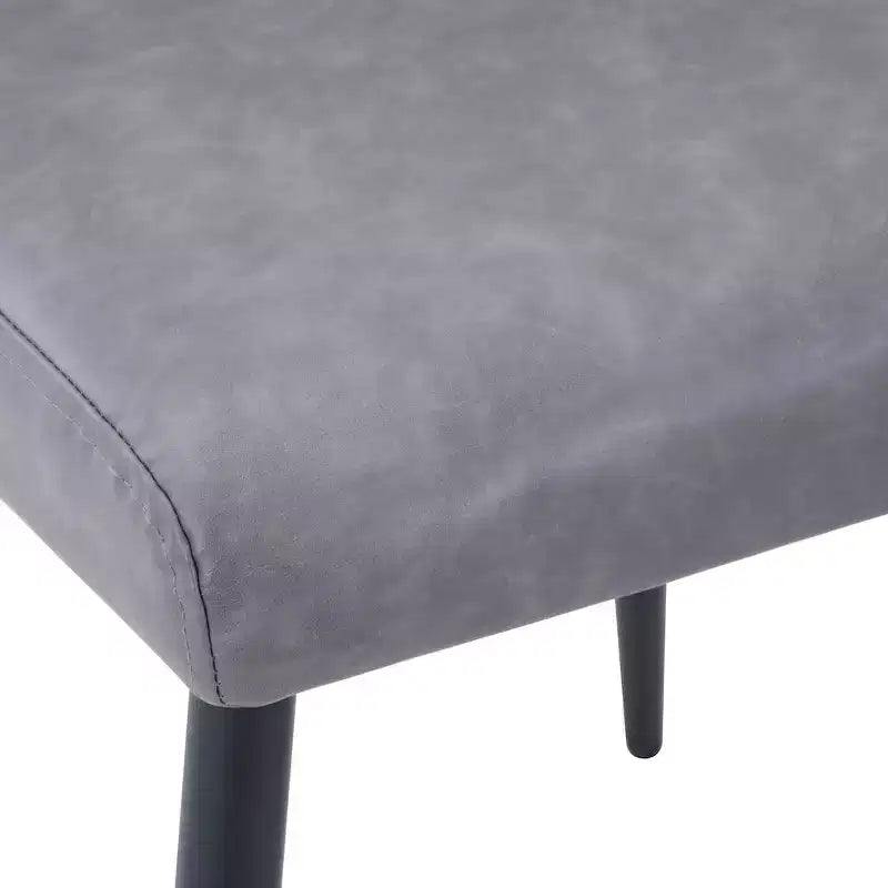 Sedia da pranzo imbottita in similpelle stile Mid-Century Modern