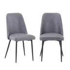 Sedia da pranzo imbottita in similpelle stile Mid-Century Modern