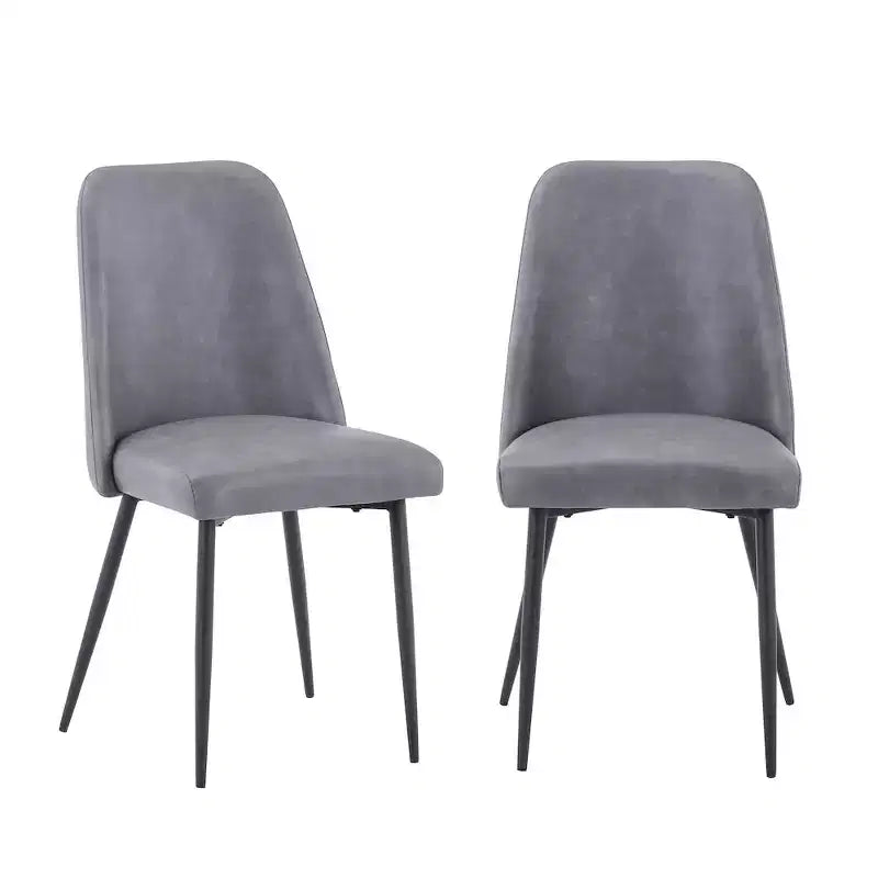 Sedia da pranzo imbottita in similpelle stile Mid-Century Modern