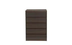 Cassettiera verticale in truciolato da 13,79 cm H con 5 cassetti in finitura marrone