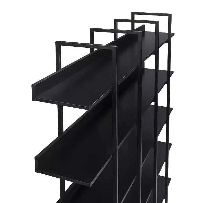 Scaffale in Stile Industriale Vintage con Struttura in Metallo e Ripiani in MDF, Libreria Aperta per Casa e Ufficio