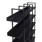 Scaffale in Stile Industriale Vintage con Struttura in Metallo e Ripiani in MDF, Libreria Aperta per Casa e Ufficio