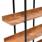 Scaffale in Stile Industriale Vintage con Struttura in Metallo e Ripiani in MDF, Libreria Aperta per Casa e Ufficio