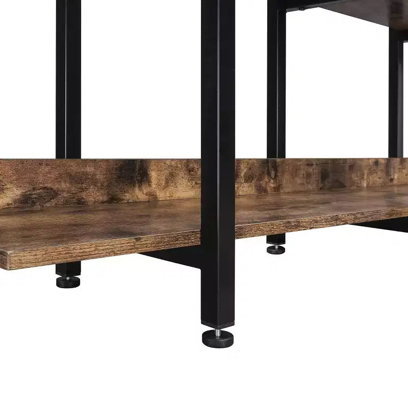 Scaffale in Stile Industriale Vintage con Struttura in Metallo e Ripiani in MDF, Libreria Aperta per Casa e Ufficio