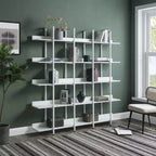 Scaffale in Stile Industriale Vintage con Struttura in Metallo e Ripiani in MDF, Libreria Aperta per Casa e Ufficio