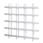 Scaffale in Stile Industriale Vintage con Struttura in Metallo e Ripiani in MDF, Libreria Aperta per Casa e Ufficio