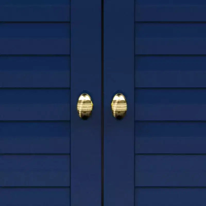 Mobiletto da parete a due ante rimovibile con ante a persiana, Blu navy
