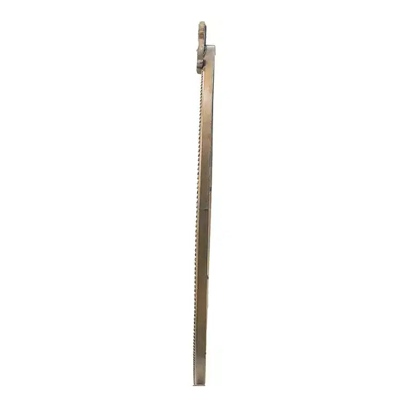 Specchio da Parete Rotondo Oro 30 x 32 Pollici con Cornice in Metallo