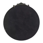 Specchio da Parete Rotondo Oro 30 x 32 Pollici con Cornice in Metallo