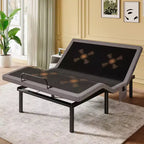 Queen Size Adjustable Bed Frame with Massage, Zero Clearance and Zero Gravity Mode, Electric Bed with Head and Foot Incline, Wireless Remote
