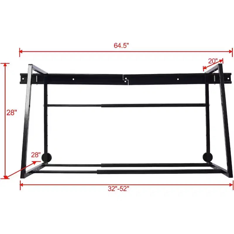 Scaffale da garage regolabile per impieghi gravosi - Porta pneumatici multiplo per organizzare il garage (Nero, 64.5*28*28 pollici)