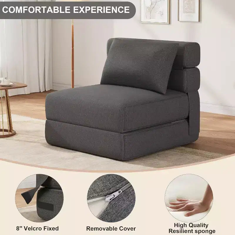 Divano Letto Pieghevole Moderno e Confortevole con Cuscino Aggiornato, Poltrona Letto Convertibile, Divano Letto Pieghevole in Memory Foam Comodo per Casa, Ufficio