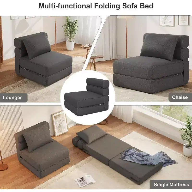 Divano Letto Pieghevole Moderno e Confortevole con Cuscino Aggiornato, Poltrona Letto Convertibile, Divano Letto Pieghevole in Memory Foam Comodo per Casa, Ufficio