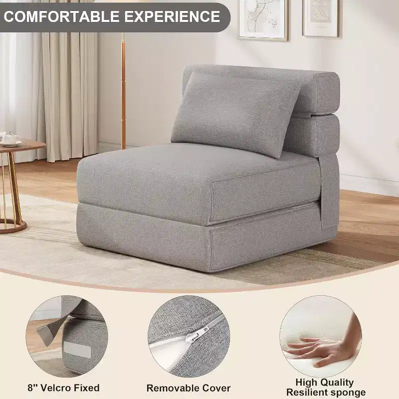 Divano Letto Pieghevole Moderno e Confortevole con Cuscino Aggiornato, Poltrona Letto Convertibile, Divano Letto Pieghevole in Memory Foam Comodo per Casa, Ufficio