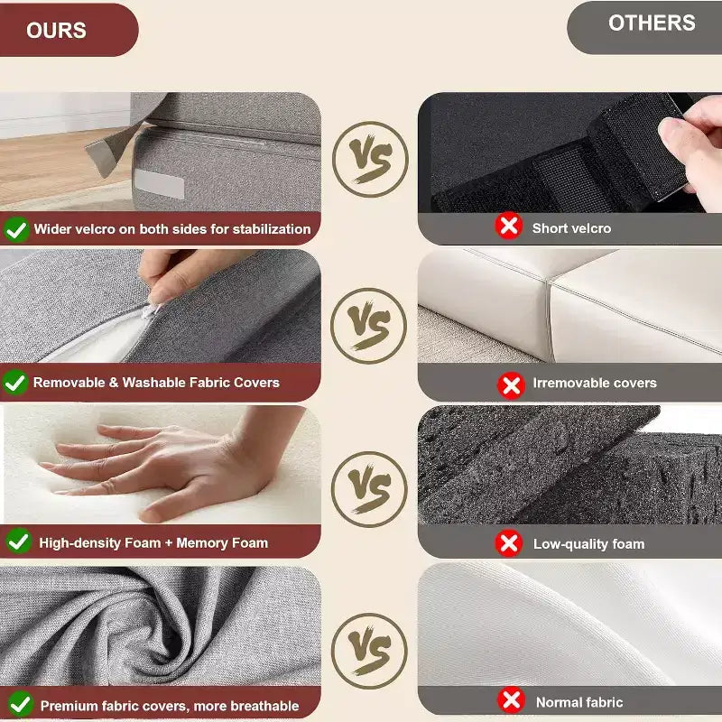 Divano Letto Pieghevole Moderno e Confortevole con Cuscino Aggiornato, Poltrona Letto Convertibile, Divano Letto Pieghevole in Memory Foam Comodo per Casa, Ufficio