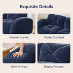 Tessuto in morbido velluto a forma di L, spugna inferiore ad alta densità 32D, design ergonomico inferiore, design antiscivolo, pouf mobile