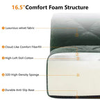 Tessuto in morbido velluto a forma di L, spugna inferiore ad alta densità 32D, design ergonomico inferiore, design antiscivolo, pouf mobile