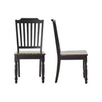 Ohana Two-Tone Antique Slat Back Dining Chairs (Set of 2) - iNSPIREQ