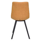 Sedia da pranzo moderna in pelle con gambe in metallo, seduta imbottita, design elegante per cucina, sala da pranzo, ufficio o salotto