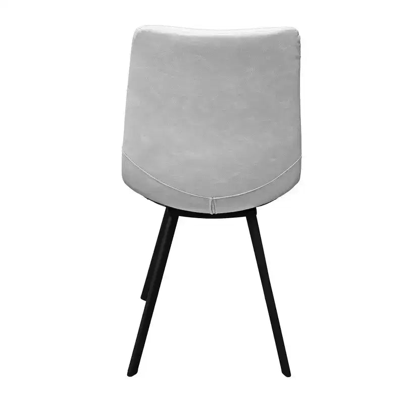Sedia da pranzo moderna in pelle con gambe in metallo, seduta imbottita, design elegante per cucina, sala da pranzo, ufficio o salotto