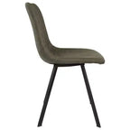 Sedia da pranzo moderna in pelle con gambe in metallo, seduta imbottita, design elegante per cucina, sala da pranzo, ufficio o salotto