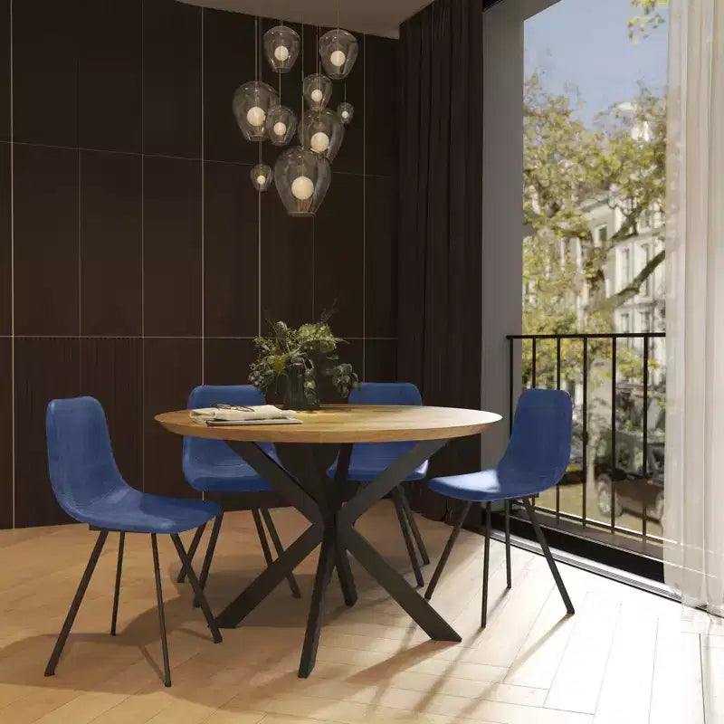 Sedia da pranzo moderna in pelle con gambe in metallo, seduta imbottita, design elegante per cucina, sala da pranzo, ufficio o salotto
