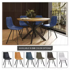 Sedia da pranzo moderna in pelle con gambe in metallo, seduta imbottita, design elegante per cucina, sala da pranzo, ufficio o salotto