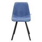 Sedia da pranzo moderna in pelle con gambe in metallo, seduta imbottita, design elegante per cucina, sala da pranzo, ufficio o salotto