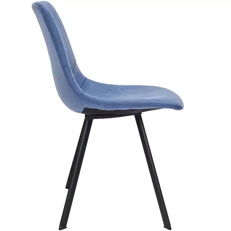 Sedia da pranzo moderna in pelle con gambe in metallo, seduta imbottita, design elegante per cucina, sala da pranzo, ufficio o salotto