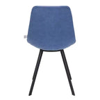Sedia da pranzo moderna in pelle con gambe in metallo, seduta imbottita, design elegante per cucina, sala da pranzo, ufficio o salotto