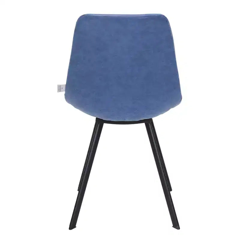Sedia da pranzo moderna in pelle con gambe in metallo, seduta imbottita, design elegante per cucina, sala da pranzo, ufficio o salotto