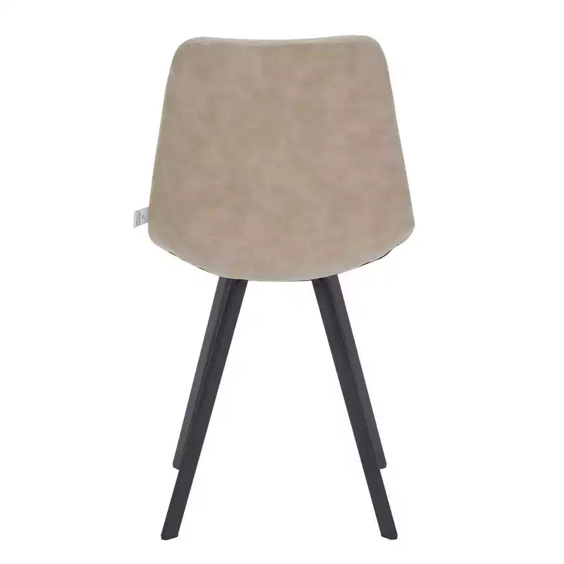 Sedia da pranzo moderna in pelle con gambe in metallo, seduta imbottita, design elegante per cucina, sala da pranzo, ufficio o salotto