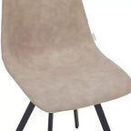 Sedia da pranzo moderna in pelle con gambe in metallo, seduta imbottita, design elegante per cucina, sala da pranzo, ufficio o salotto